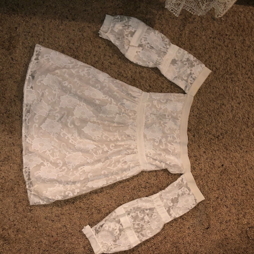 For love & lemons off the shoulder lace dress